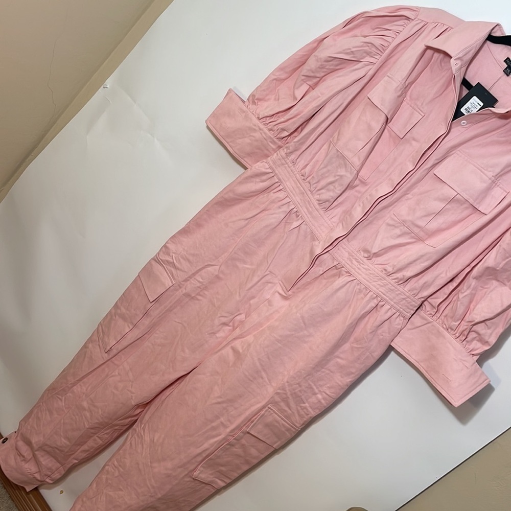 Fashion Nova 1X Taking Off Utility Jumpsuit - Pink - Picture 11 of 16